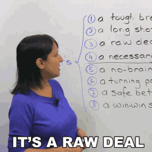 Its A Raw Deal Rebacca GIF - Its A Raw Deal Rebacca Engvid GIFs