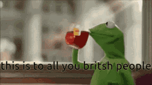 frog this is to all british people tea kermit