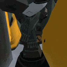 a close up of a robot 's torso with a wrench on the arm