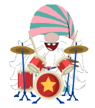 Gnome Rock Band Sticker - Gnome Rock Band Rock & Roll Stickers