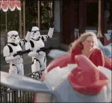 stormtrooper darth vader starwars theme park