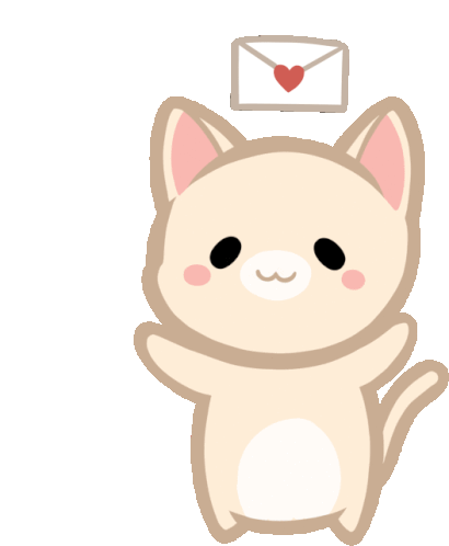 Mimi And Nini Cat Sticker - Mimi And Nini Cat Mail Stickers