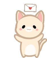 Mimi And Nini Cat Sticker - Mimi And Nini Cat Mail Stickers