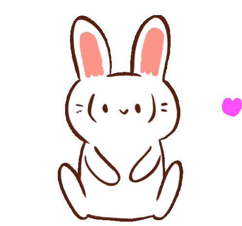 Catscafe Rabbit Sticker - Catscafe Rabbit Love Stickers