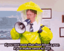 Hazmat Dwight Schrute GIF - Hazmat Dwight Schrute The Office GIFs