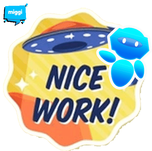 Miggi Nice Work Sticker - Miggi Nice Work Stickers