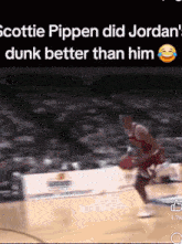 scottie pippen did jordan dunk better than him with a laughing face
