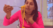 mihaela muscalu eating spaghetti