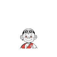 a drawing of a monkey wearing sunglasses and a white shirt .