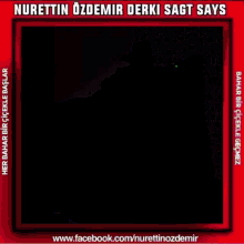 a picture of a waterfall says nurettin ozdemir derki saat says