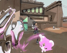 a video game character named cryptic is being shot