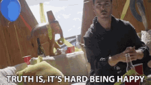 Truth Is Its Hard Being Happy Hard To Be Cheerful GIF - Truth Is Its Hard Being Happy Hard To Be Cheerful Hard Being Joyful GIFs