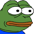 a cartoon frog is yawning with his mouth open and his tongue hanging out .