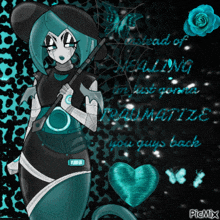 a picture of a girl with a sword and the words " ahead of falling " on it