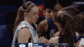 a cbs sports broadcast of a women 's basketball game between paige bueckers and ucsd