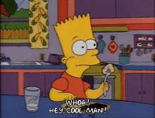 bart simpson simpsons cool man eating