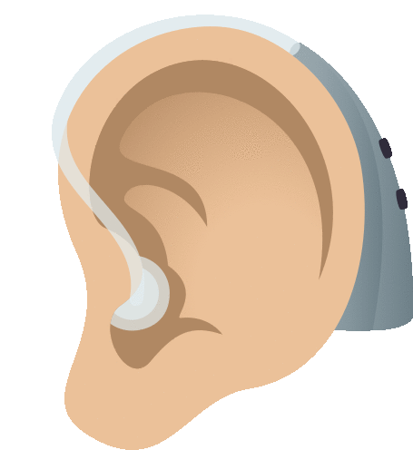 Hearing Aid Joypixels Sticker - Hearing Aid Joypixels Ear Stickers
