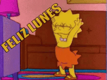 Lisa Simpson Feliz Lunes GIF - Lisa Simpson Feliz Lunes Los Simpson GIFs
