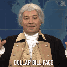 Dollar Bill Face George Washington GIF - Dollar Bill Face George Washington Jimmy Fallon GIFs