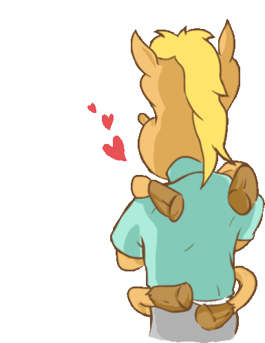 Daku Hugs Himself Sticker - Si Dakudan Nyemot Heart Love Stickers