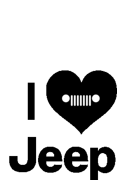 I Love Jeep Heart Sticker - I Love Jeep Jeep Heart Stickers