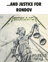 a poster for metallica 's and justice for rondov album