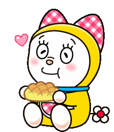 Dorami Bread Sticker - Dorami Bread Eating Stickers
