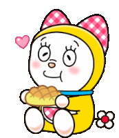 Dorami Bread Sticker - Dorami Bread Eating Stickers