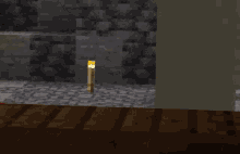 a screenshot of a minecraft game with a yellow block