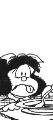 Mafalda Tomando Sopa GIF