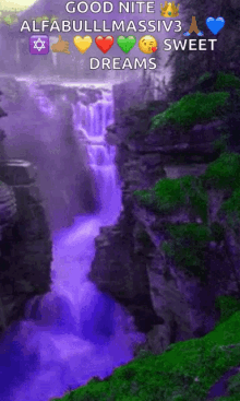 Purple Waterfall GIF