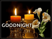 Goodnight Candles GIF - Goodnight Candles Flowers GIFs