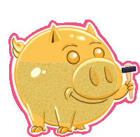 Squidgame Pig Sticker - Squidgame Pig Money Stickers