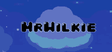 a pixel art of a cloud with the name hrwilkie written on it