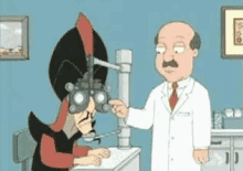 eye exam optomestrist jafar family guy