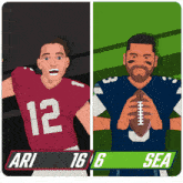 ari and sea are playing a football game