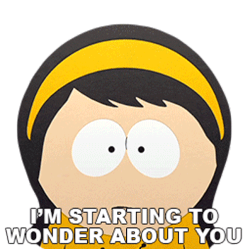 Im Starting To Wonder About You Leslie Meyers Sticker - Im Starting To Wonder About You Leslie Meyers South Park Stickers