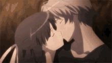 Cute Kiss Anime GIF  Cute Kiss Anime Romantic Couple  Discover  Share  GIFs