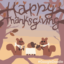 Happy Thankgiving Thanksgiving Dinner GIF - Happy Thankgiving Thanksgiving Dinner Squirrels GIFs