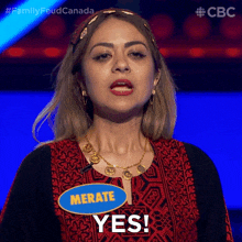 Yes Merate GIF - Yes Merate Family Feud Canada GIFs