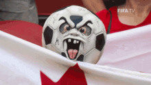 footie footy football angry canadian flag