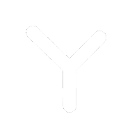 a white letter y on a white background with a black outline