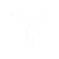 a white letter y on a white background with a black outline