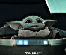 The Mandalorian Grogu GIF - The Mandalorian Grogu Coos Happily GIFs