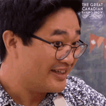 Forced Smile Stephen Nhan GIF - Forced Smile Stephen Nhan The Great Canadian Baking Show GIFs