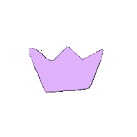 a purple crown on a white background with a shadow