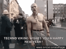 techno viking happy new year meme dance