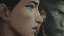 a close up of a person 's ear with a triangle earring