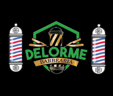 delorme barbearia barbearia barber shop logo