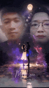 a poster of a man and a woman holding hands with the words " my love " on the bottom